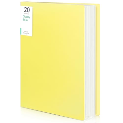 Phyxin 20-Pocket Portfolio Binder Yellow