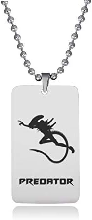 new media tie-tag necklace pendant stainless steel predator (fang brand - style 6