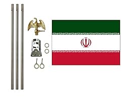 Iran 3x5 ft Outdoor Flag and Flag Pole