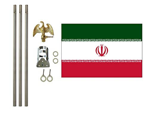 Iran 3x5 ft Outdoor Flag and Flag Pole