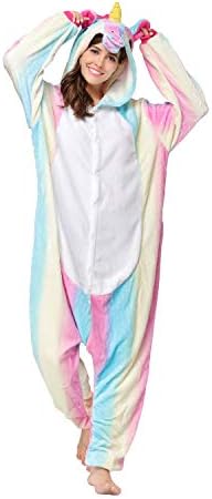 Christmas Adults Unisex Animal Flannel Unicorn Onesie Pajamas Cosplay Costume
