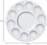 The Glowhouse Round Artist Mixing Palette White Plastic 10 Wells view 2