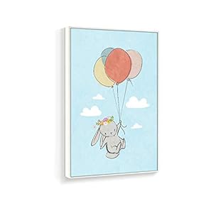 Framed Canvas Wall Art for Living Room, Bedroom Cartoon Bunny Canvas Prints for Home Decoration Ready to Hanging - 16x24 inches
