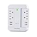CyberPower P4WSU Professional Surge Protector, 900J/125V, 4 Swivel Outlets, 4 USB Charge Ports, Wall Tap Design, White