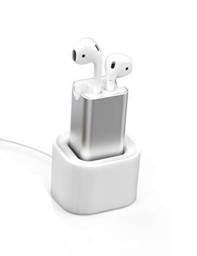 BLUERIN Airpods Charger Desktop Charging Adapter with Stand Holder and in Car Charging Wireless Headphones Earbuds Accessories Airpod Charger case Replacement