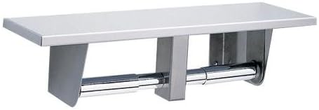 Bobrick - B-2840 - Surface-Mounted Double Toilet Tissue Dispenser with Shelf