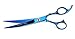 LILYS PET Professional PET DOG Grooming Coated Titanium scissors suit Cutting&Curved&Thinning shears (7.0 inches, Blue)…