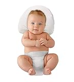 Baby Memory Foam Pillow Flat Head Prevention - Bonus Muslin Swaddle Blanket and Bib - Keeps Head Round, Provides Comfortable Sleep, Hypoallergenic - Baby Head Shaping Pillow for Infants
