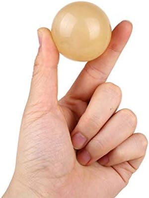 ZHMEI 1pcs 40mm Natural Citrine Quartz Crystal Sphere Ball Healing Gemstone