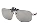 Careview Costyle Silver Mirror Myopia Retro Polarized Clip-on Flip-up Plastic Sunglasses Driving Fishing Outdoor Sport-5.3X2.4X1.4 INCH