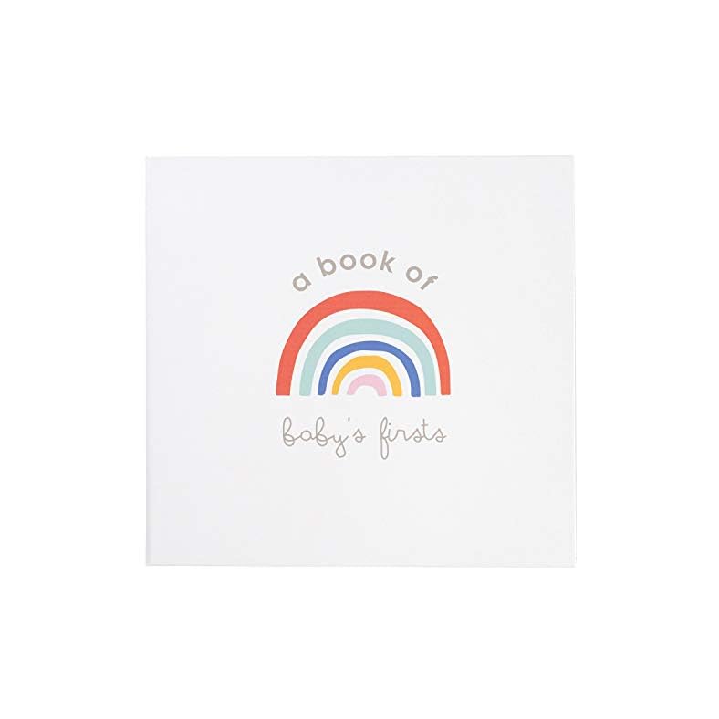 C.R. Gibson Rainbow ”A Book of Baby’s Firsts” Baby First Year Memory Book with Ink Pad, 36 Pages, 9.5” x 9”
