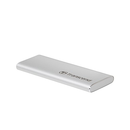 Transcend 120GB ESD240C Portable SSD Up to 520MB/s Aluminum Silver Type-C