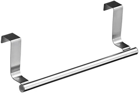 ZJ Family Over Door Tea Towel Holder Rack Rail Cupboard Hanger Kitchen Bar Hook Bathroom (Large(14.2"))