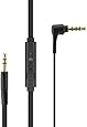 MEE audio 3.5mm AUX Replacement Headphone/Headset Audio Cable with In-Line Remote, Microphone, and Universal Volume Control for Apple, Android, and more (Black)