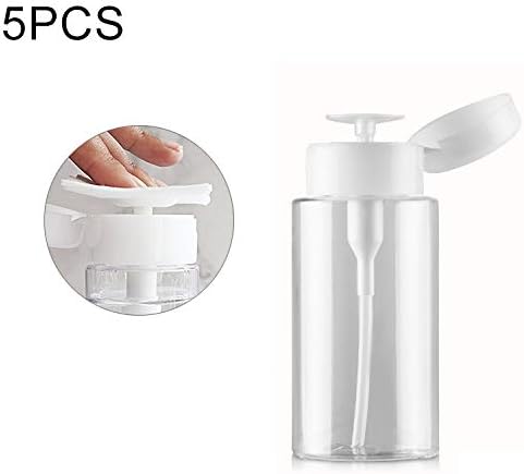Spray Bottle 5 PCS Liquid Push Down Pump Dispenser Bottle Empty Plastic Bottle Container, 200ml Easy to carry Disinfection Spray Bottle