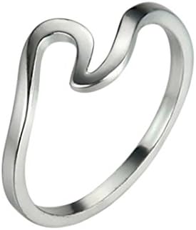 Auwer Clearance Rings, Wave Ring Wedding Ring For Women Rose Gold Gold Engagement Wedding Ring Jewelry Accessories Gift