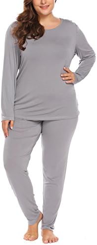 Women’s Plus Size Thermal Long Johns Sets 2 Pcs Underwear Slimming Top & Bottom Pajama XL-5XL