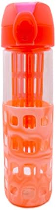 Apana Phala Jala Fruit Infusion Water Bottle 16.5oz Square Pattern (Orange Swirl)