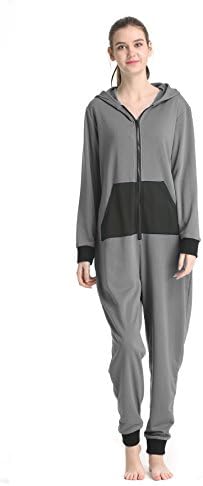 Saifeier Women Unisex Adult Animal Sleep Suit Cosplay Costume Pajamas Outfit Costume Nightclothes Onesies Clothing Pajamas Tracksuit(Grey,L)