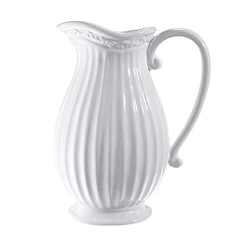 Home Decor Napco 7 5 White Decorative Pitcher Vases Home Home Decor