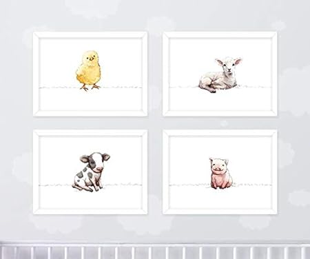 farm animal nursery prints