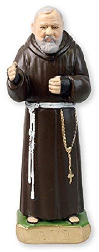C bc Padre Pio plaster statue 8" (20cm) ornament gift