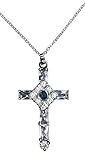 Lord's Prayer Cross Necklace As Seen on TV Sterling Silver Crystals Gift Box