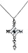 Lord's Prayer Cross Necklace As Seen on TV Sterling Silver Crystals Gift Box