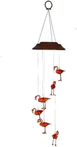 Evergreen Garden All-Weather Flamingo Solar Mobile