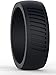 BONDWELL Silicone Wedding Ring for Men (Black) Safe, Durable Mens Rubber Wedding Band for Active Athletic Male Life, Military, Fitness, Work & Workout (Size 10)