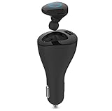 Bluetooth Earbuds,Car Charger,V4.1 Bluetooth Headphones with USB Car Charger , Charger Adapter with Mini Wireless Headset Hands-free Stereo Earphone with Mic. (Black)