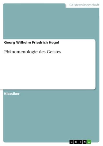 Phänomenologie des Geistes