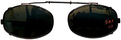 Rectangle Brown Lens Polarized Clip-on Sunglasses, Easy Driving, Fishing and Boating
