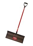 Bully Tools 92817 Steel Snow Pusher with Fiberglass D-Grip Handle, 24"