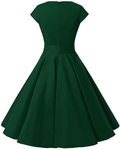 Dressystar Women Vintage 1950s Retro Rockabilly Prom Dresses Cap-Sleeve 4 Dressystar Women Vintage 1950s Retro Rockabilly Prom Dresses Cap-Sleeve