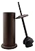 Bath Bliss Cylinder Free Standing Toilet Plunger & Holder, Water & Rust Resistant, Decorative, Bronze