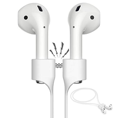 FONY Airpods Magnetic Strap Anti-Lost Airpods Strap Sport String Silicone Cable Connector – Airpods Accessories for Airpods 2 & 1 (White)