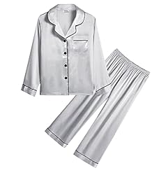 SWOMOG Kid Girls Boys Silk Satin Pajamas Set