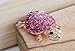 e-Zone Dust Plug- Earphone Jack Accessories Crystal Lovely Pink Turtle/Cell Charms/Ear Jack for iPhone 4 4s / Ipad/iPod Touch/Samsung Galaxy/LG Other 3.5mm Ear Jack