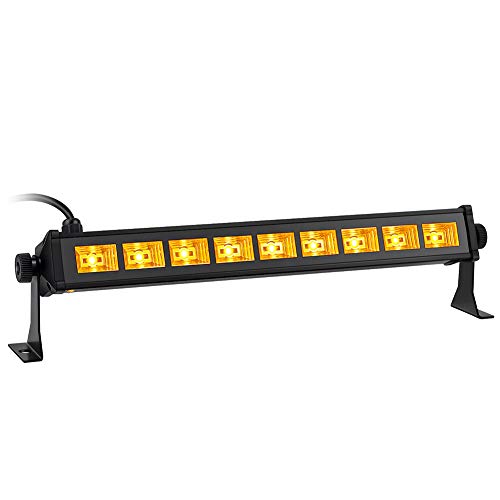 LED Wash Lights, OPPSK Stage Lights Bar with Amber 9LEDs x 3Watts ON/OFF Switch Control fit for 20x20ft Wedding Birthday Party Church Lighting, Aluminium Alloy Casing - Thumbnail 7
