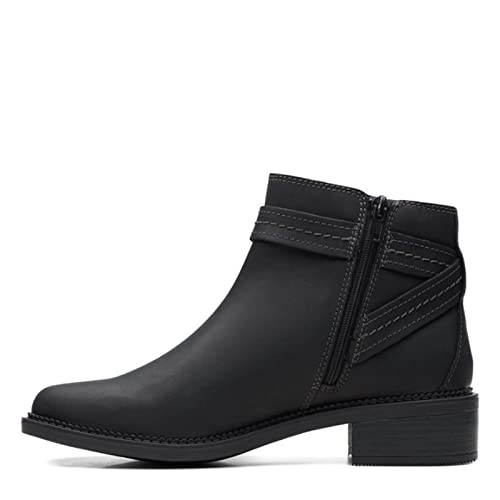 Clarks Women's Maye Strap Ankle Boot Black Leather 10 for sale online eBay