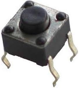 Tactile Switch, SPST .05A @12VDC, (On)-Off (2) pk