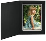 Tap Photo Frame, Buckeye 4x6 Black/Silver Folder (100 Pack) on recycled paper