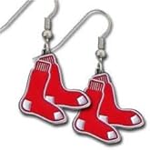 MLB Licensed Team Logo Dangle Earrings (Boston Red Sox)