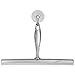 iDesign Zia Metal and Plastic Bathroom Squeegee for Shower, Glass Doors, Floors, Mirrors, with Suction Hook Holder , 12 Inches, Clear and Stainless Steel primary