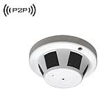 Spy Camera with WiFi Digital IP Signal, Recording &amp; Remote Internet Access, Camera Hidden in a Smoke Detector