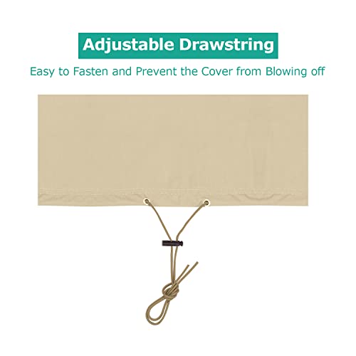 SunPatio Outdoor Square Fire Pit Cover 42 Inch, Waterproof Firepit