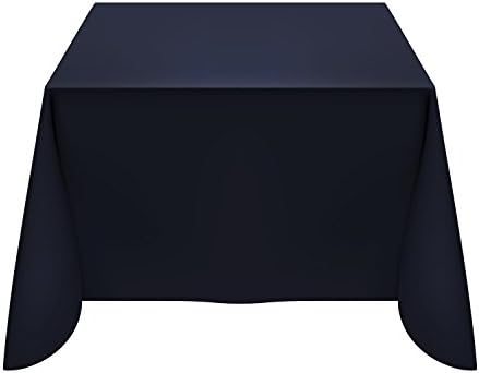 SilkLove Tablecloth - 54 x 54 Inch -Navy Blue-Square Polyester Table Cloth, Wrinkle,Stain Resistant - Great for Buffet Table, Parties, Holiday Dinner & More