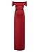 Women's Off Shoulder Short Sleeve Ruched Side Slit Bodycon Maternity Maxi Dress Burgundy