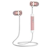 Bluetooth Headphones, AutumnFall Bluetooth Wireless Sports Earbuds Earphones with Mic (Rose Gold)